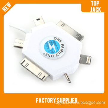 Multi-Function 6-in-1 USB Cable Power Adapters W/ Charging Adapters
